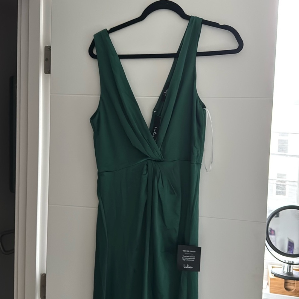 Lulus Perfect Refinement Emerald Dress NWT
